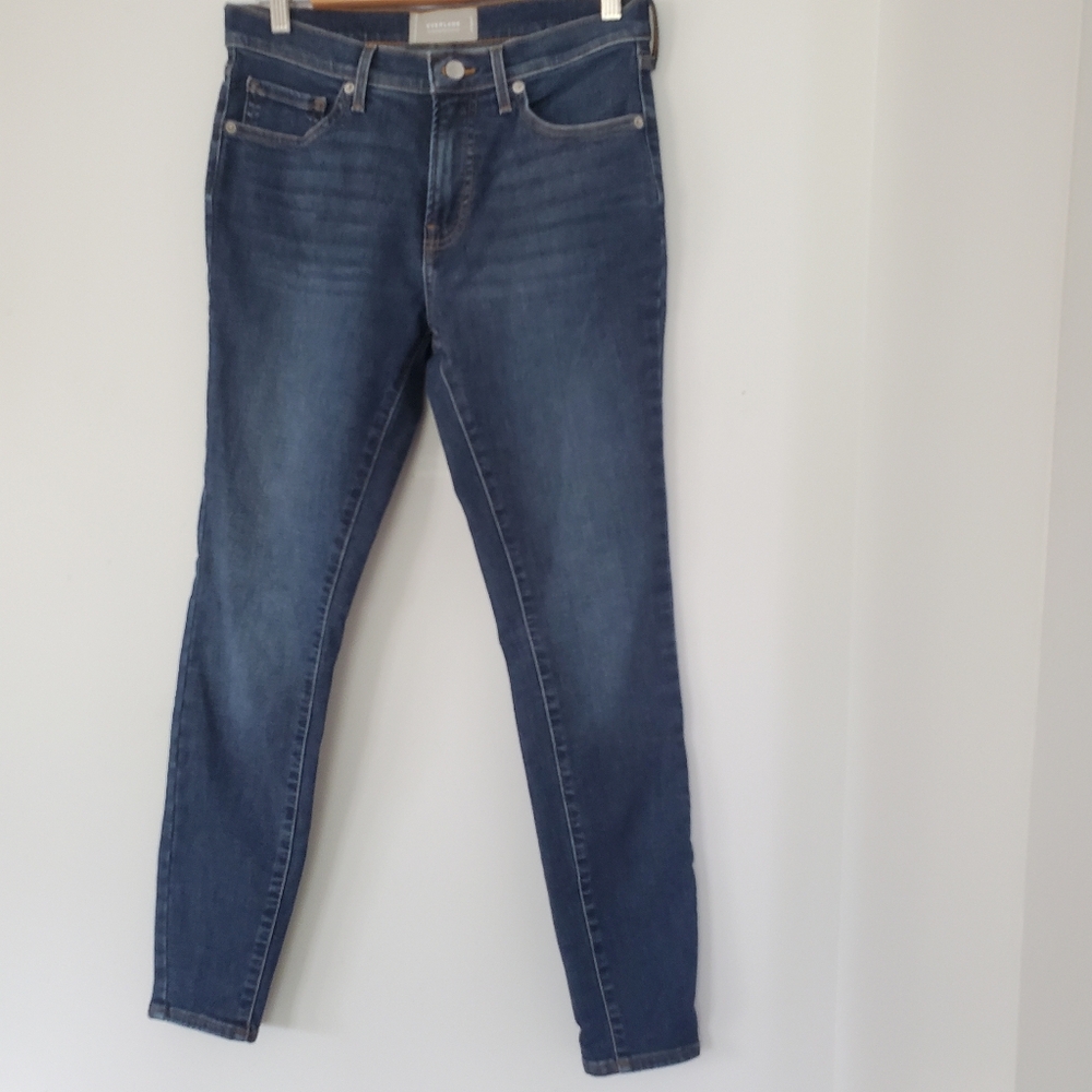Everlane Sz 28 Reg The Mid-Rise Skinny Stretch Med Wash